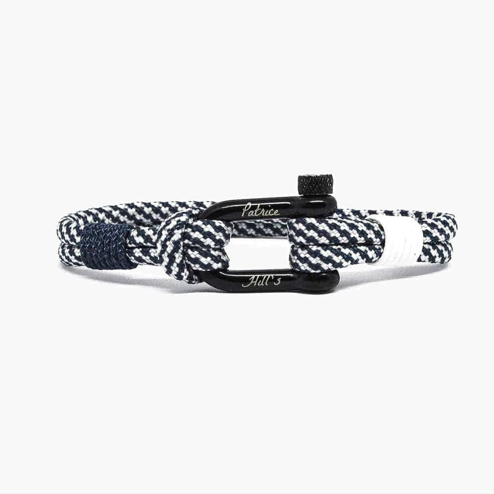 Bracelet mixte bleu marine blanc