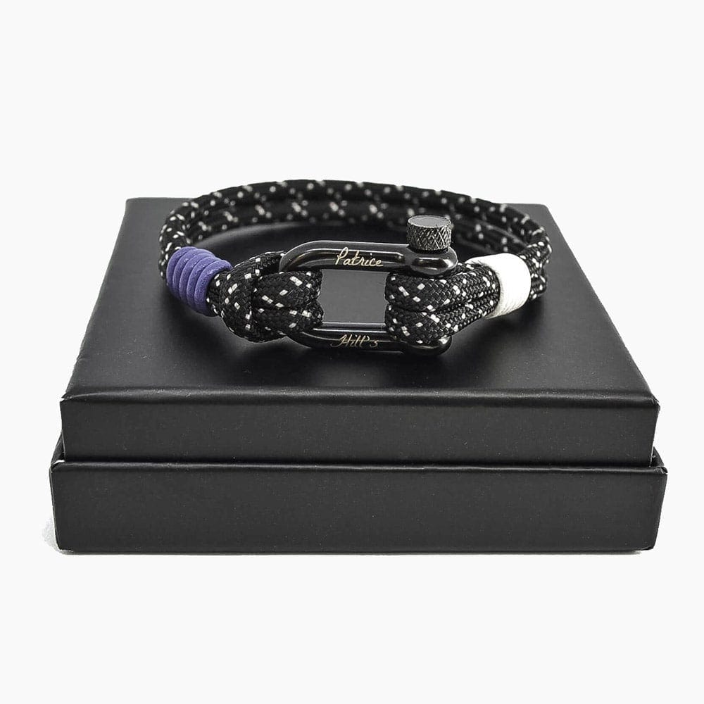 Bracelet mixte noir blanc