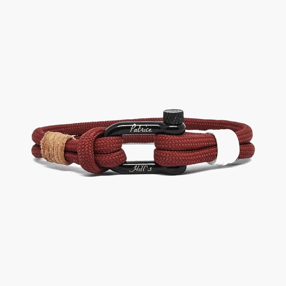 Bracelet mixte rouge brun