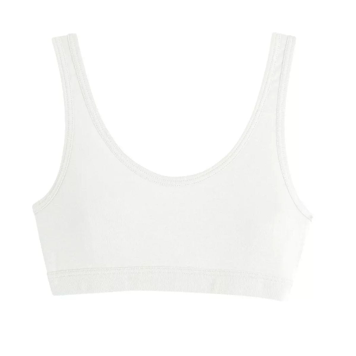 Brassière coton bio blanc