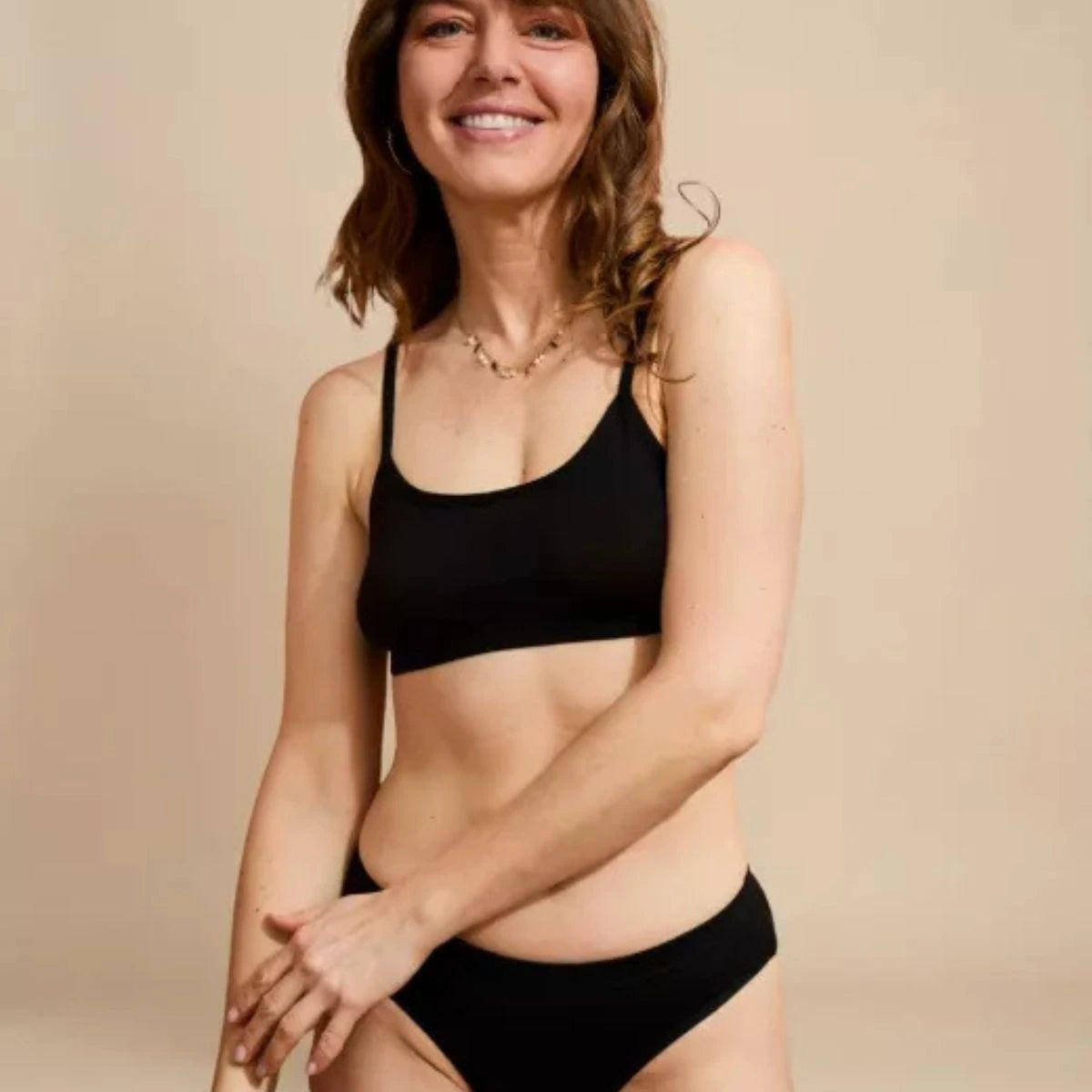 Brassière coton modal noir