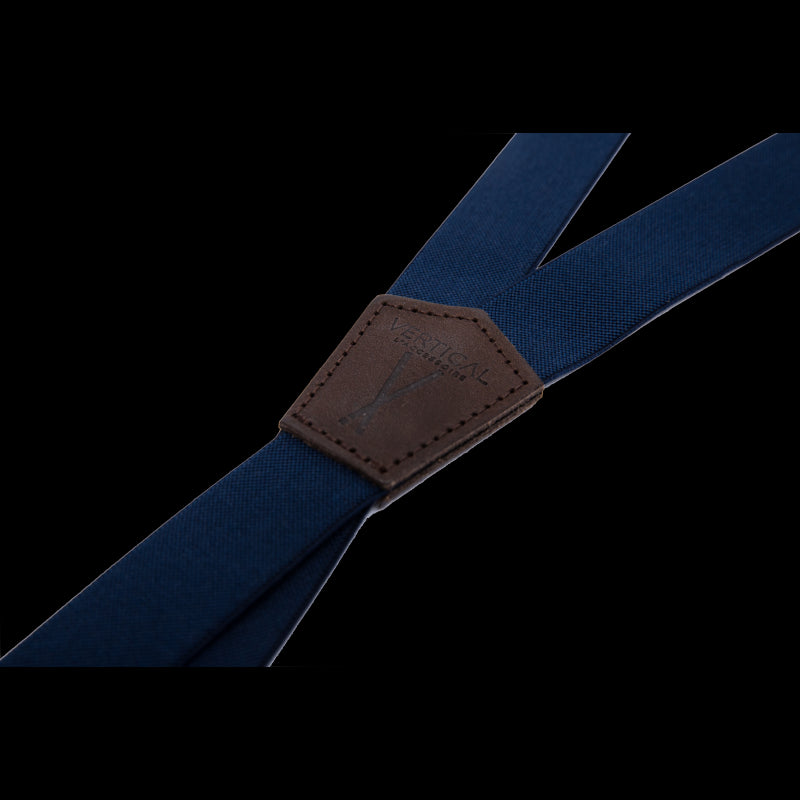 bretelles homme bleu en cuir