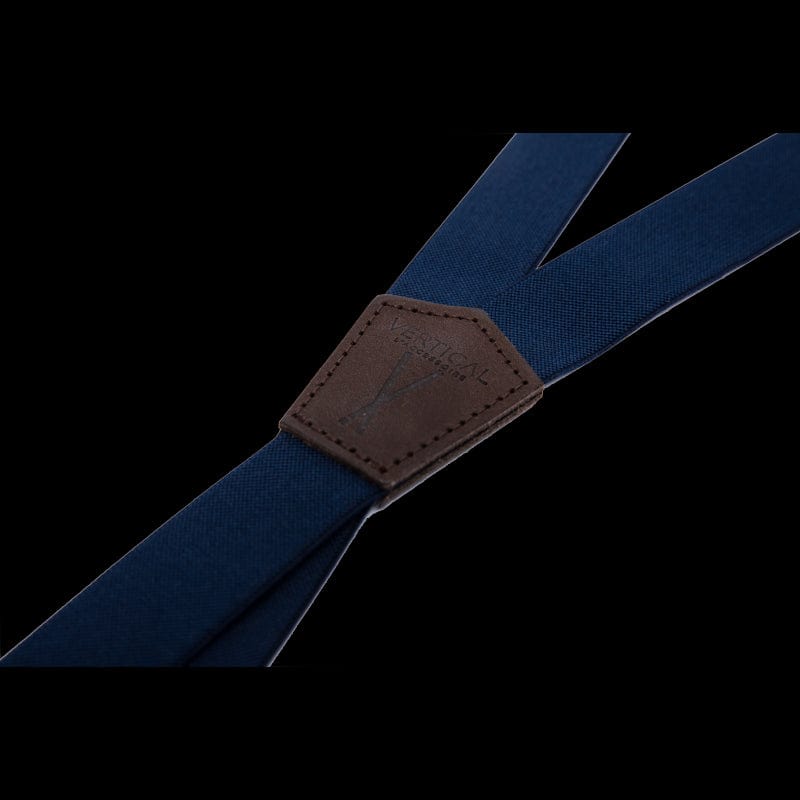 bretelles homme bleu en cuir