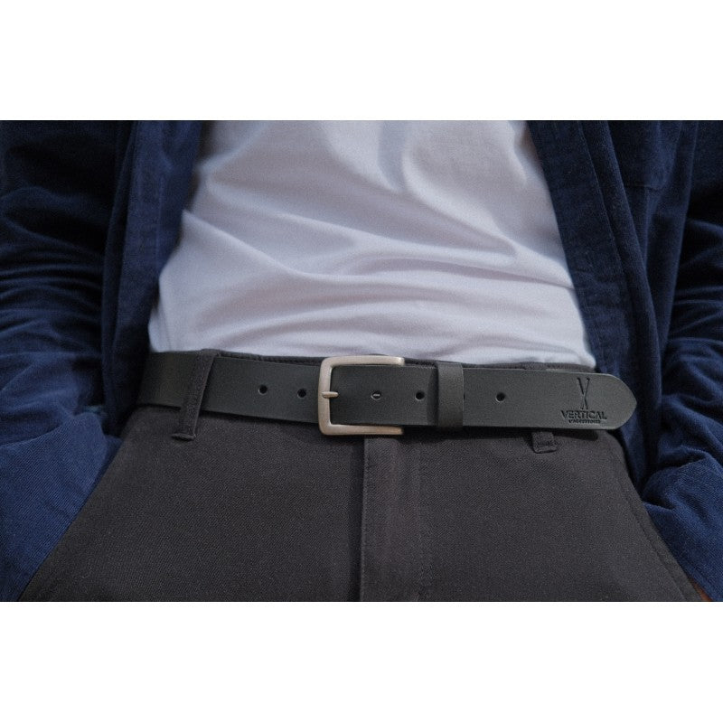 ceinture cuir homme noir large
