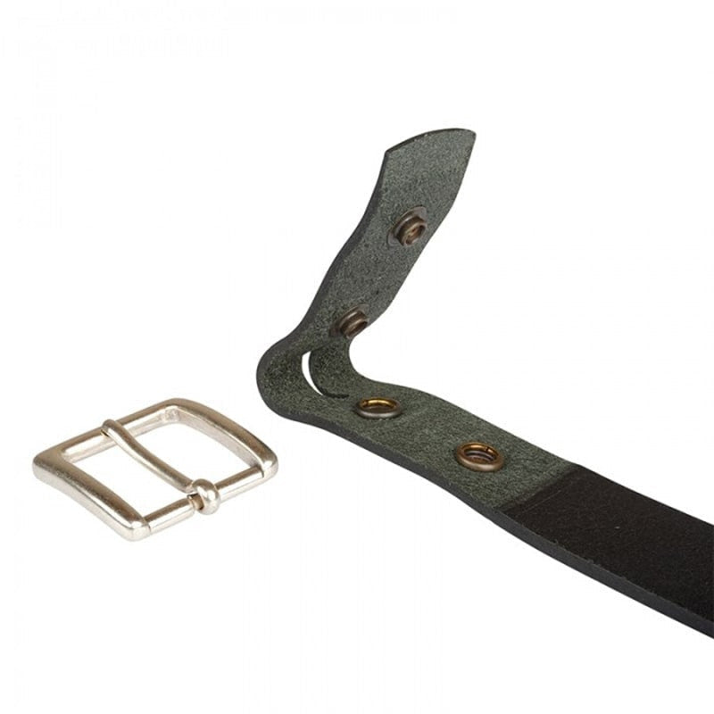 Ceinture en cuir bleu pour homme