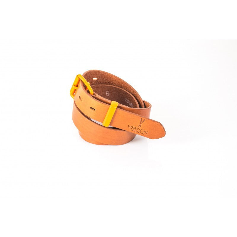 Ceinture cuir Camel homme avec boucle
