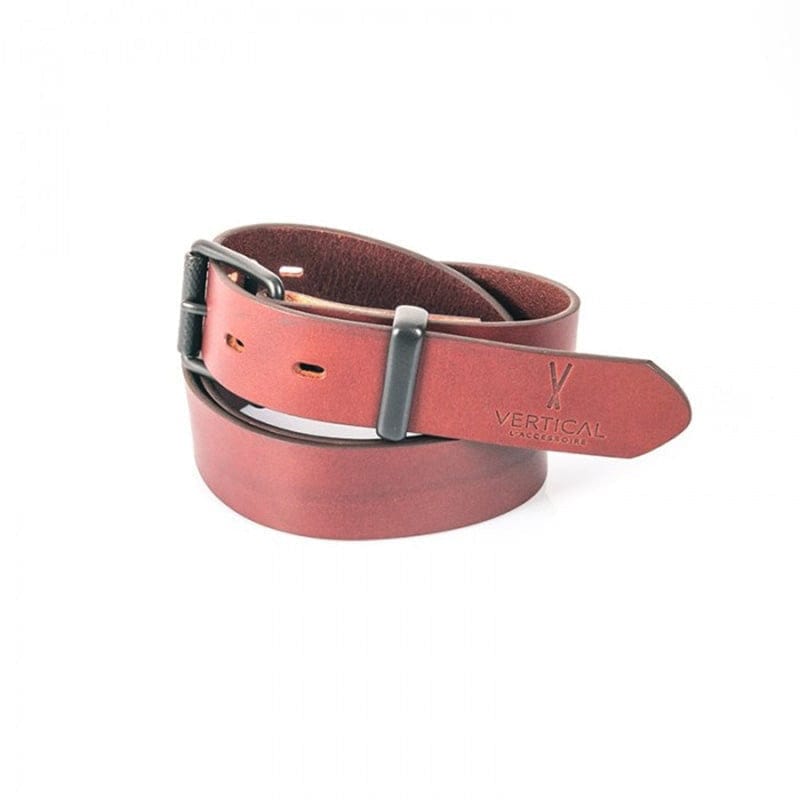 Ceinture en cuir marron homme avec boucle