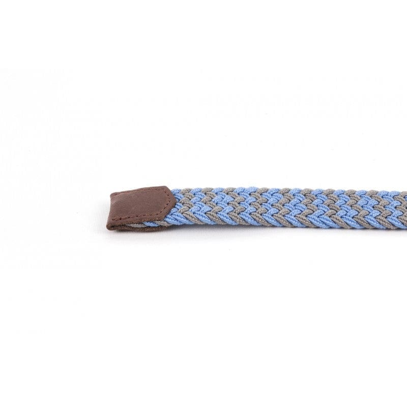 Ceinture tressée femme bleu gris