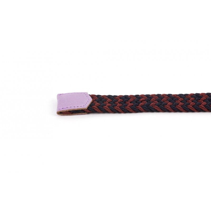 Ceinture tressée rouge noir