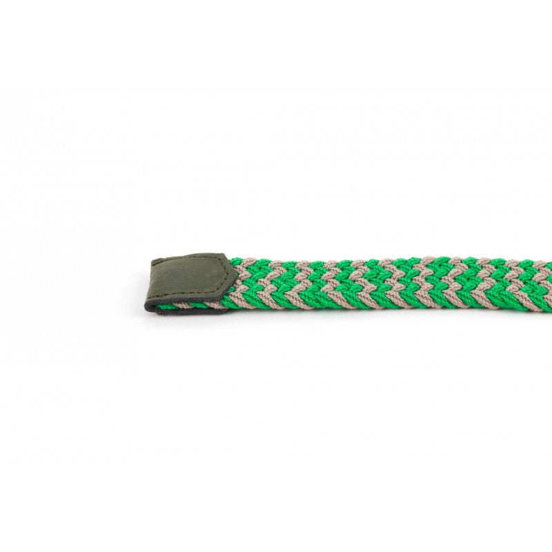 Ceinture tressée vert marron