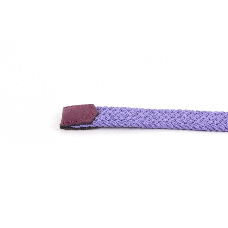Ceinture tressée violet bordeaux