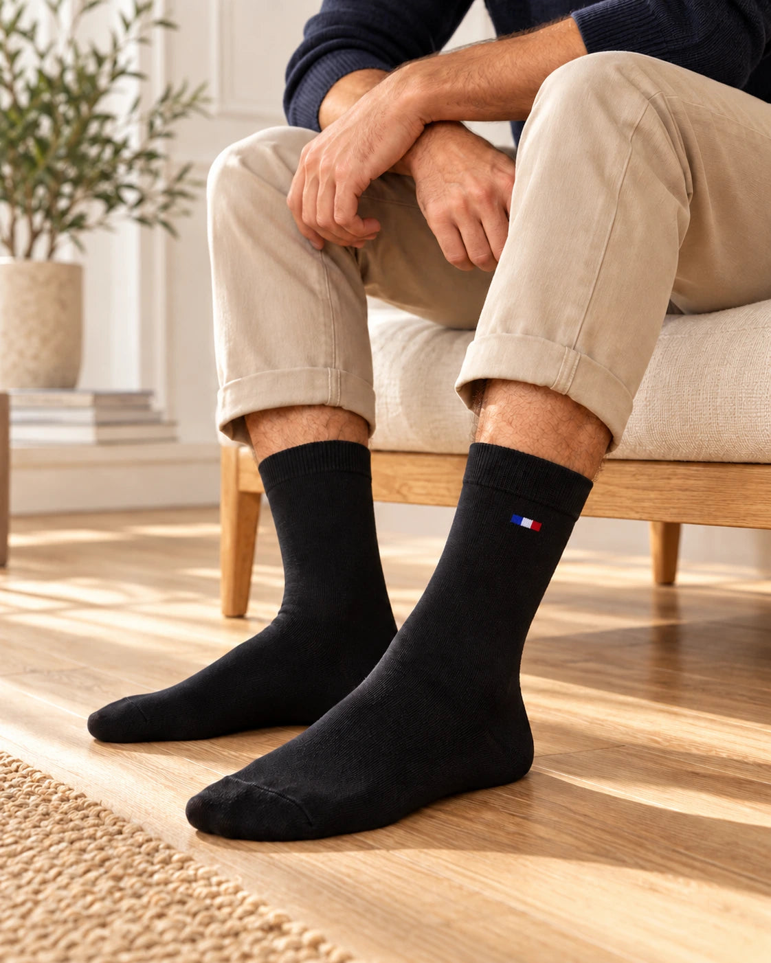 chaussette noire francaise de profil comment les porter