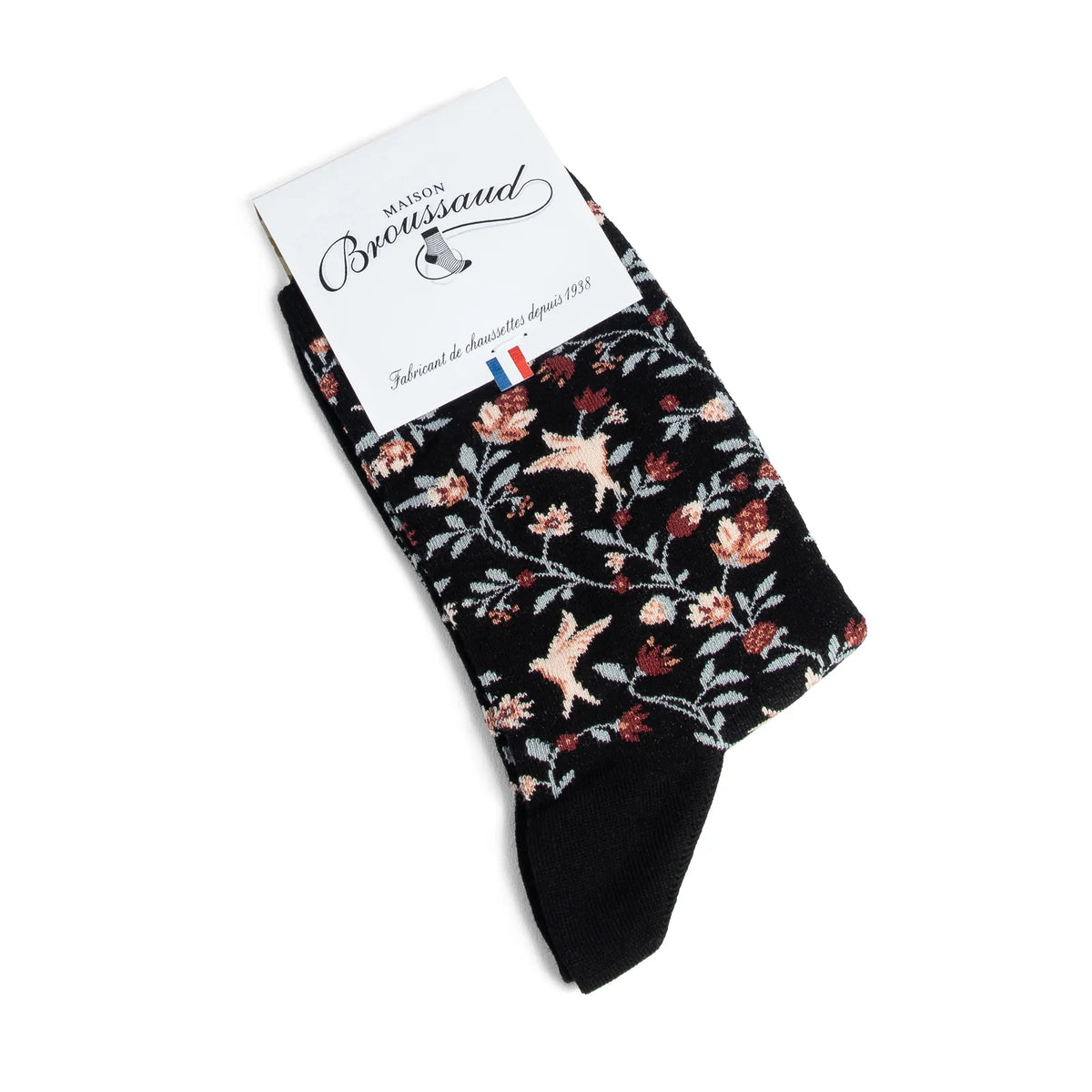 Chaussettes Les Aubussonnaises dans leur emballage Maison Broussaud