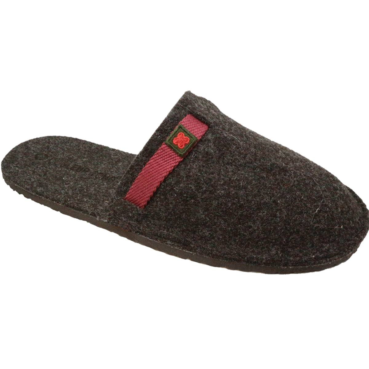 Chausson français Anthracite et Bordeaux