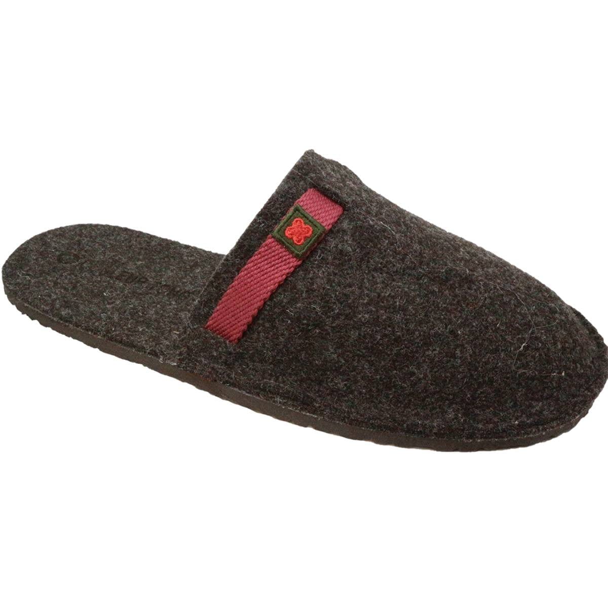 Chausson français Anthracite et Bordeaux