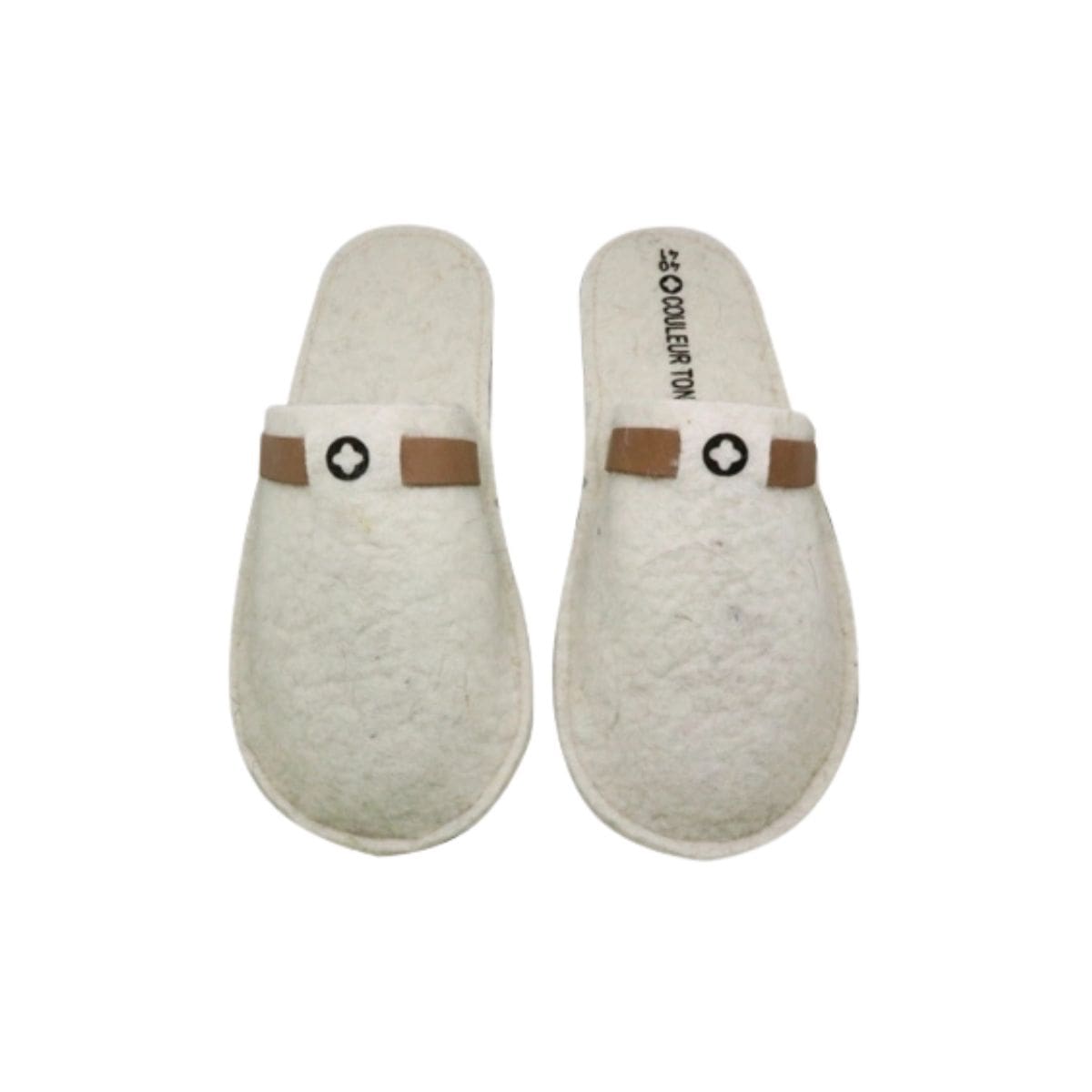 Chausson français en laine blanc