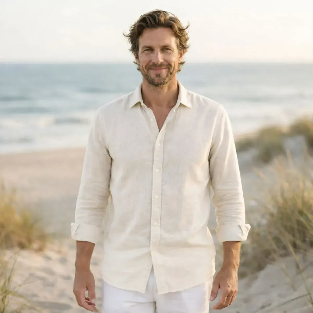 CHEMISE EN LIN ECRU | HOMME - Chemise française