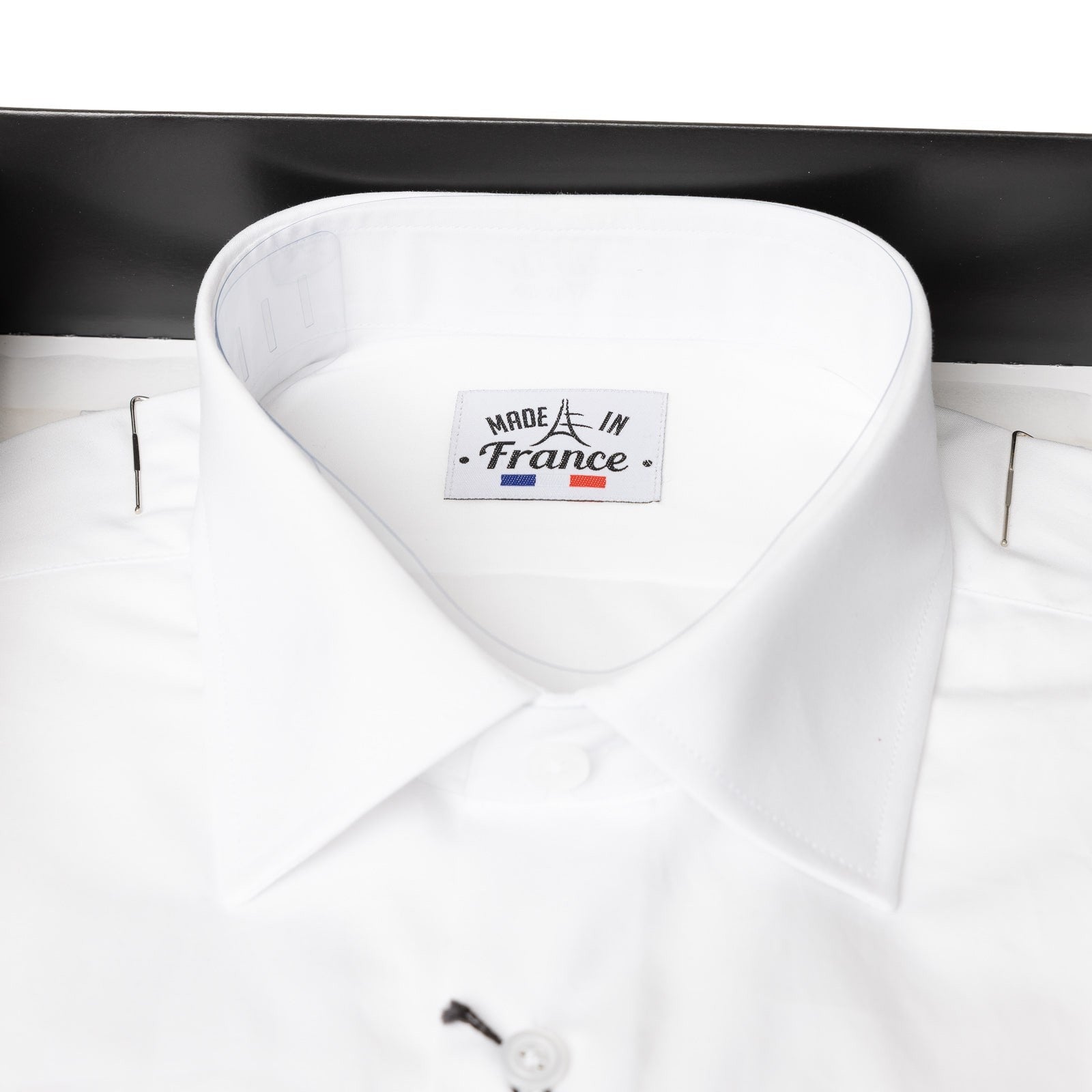 Chemise Homme blanc Française Manches Longues en Coton