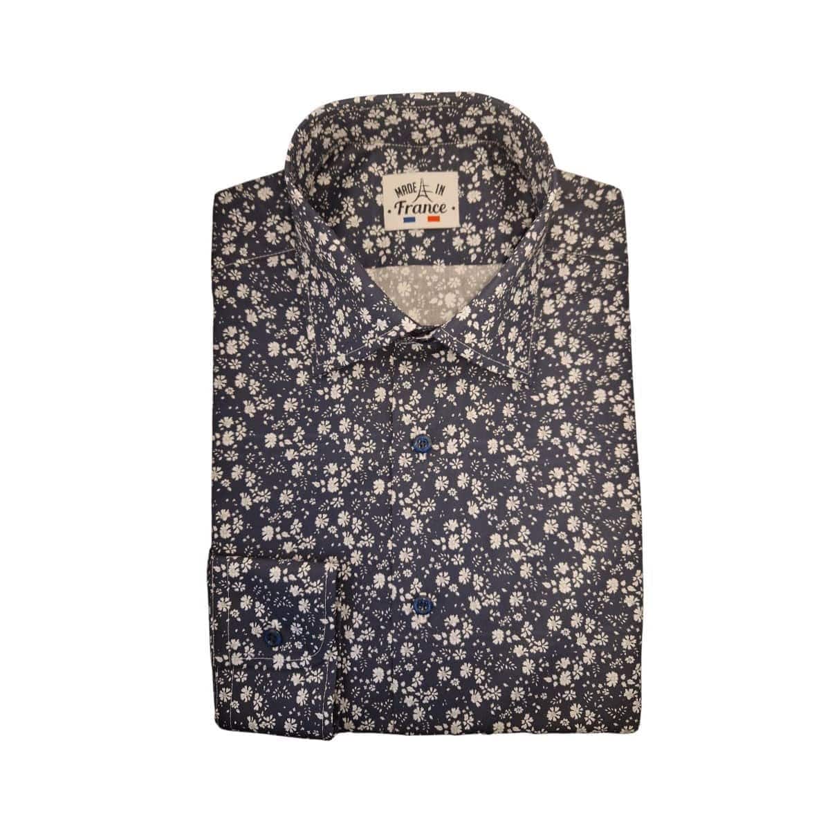 Chemise fleurs pour homme à manches longues