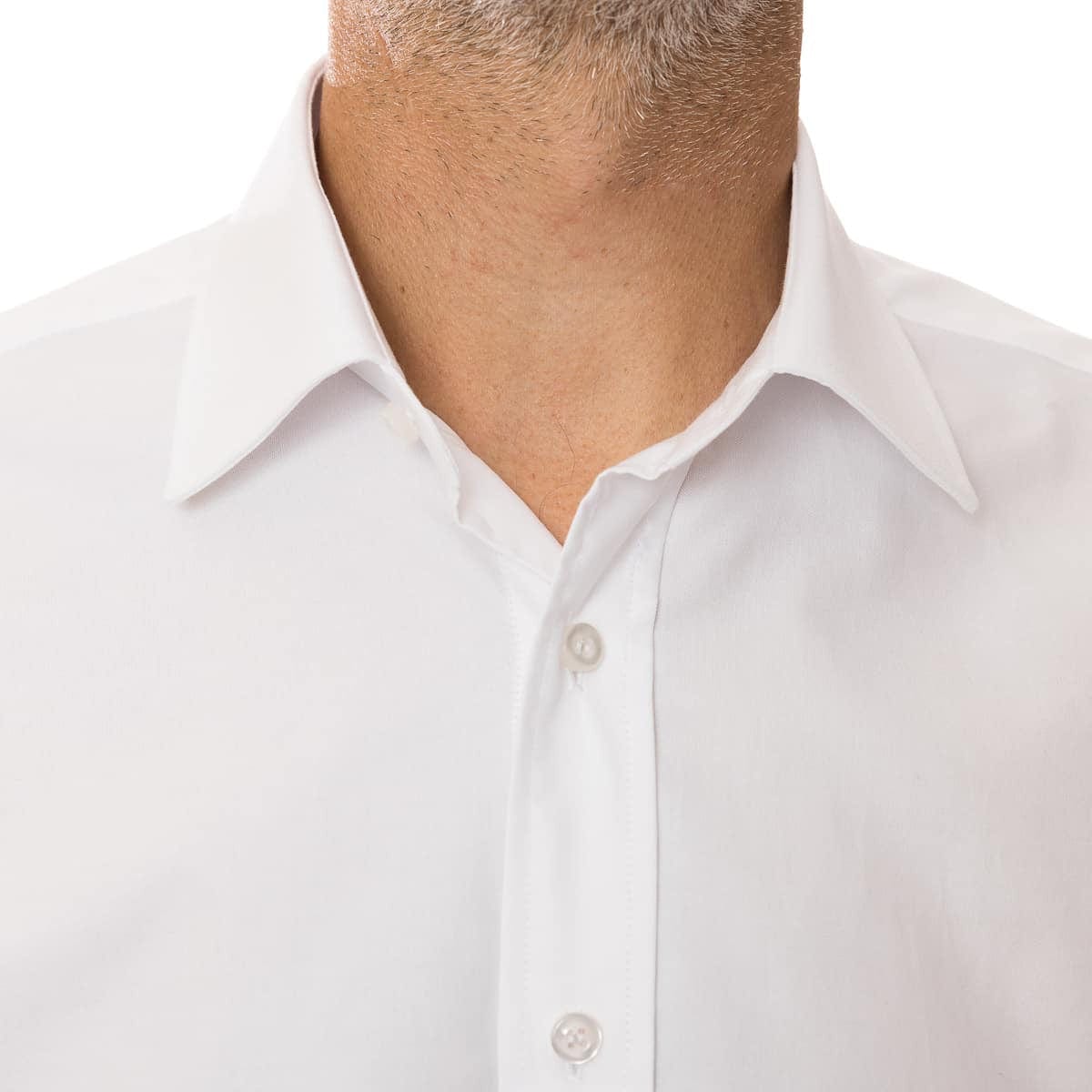 Chemise blanc homme à manche longue et col