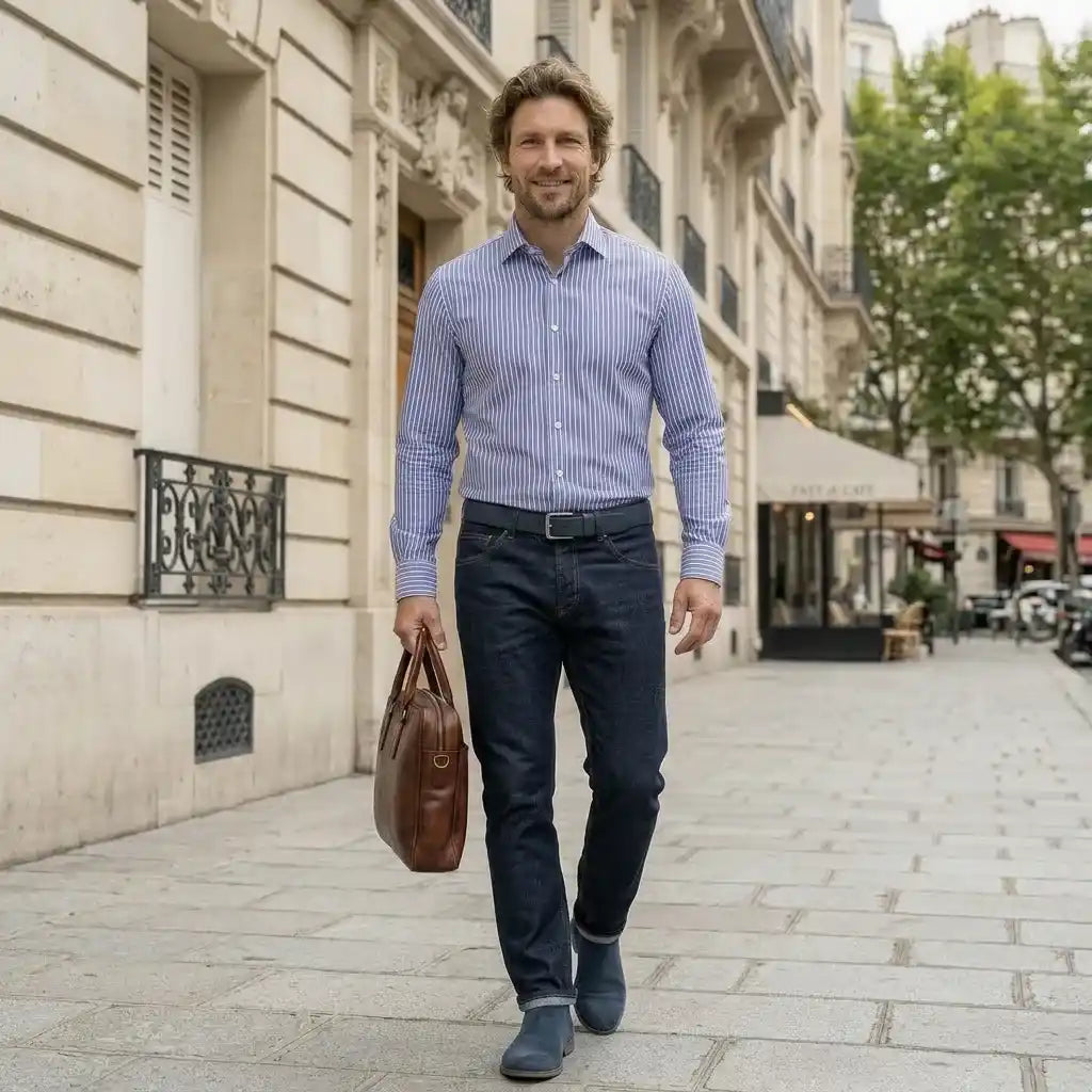 Chemise française rayée