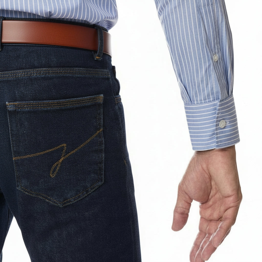 Chemise Rayée pour homme à manche longue