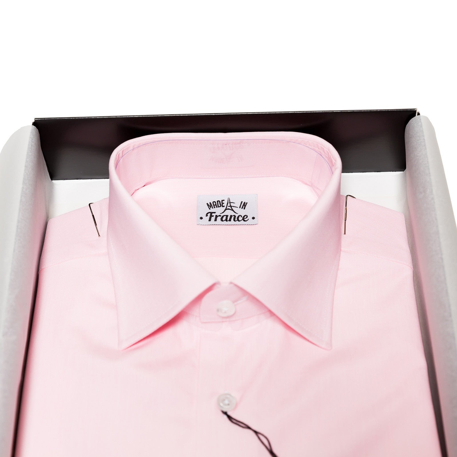 Chemise rose pour homme à manches longues