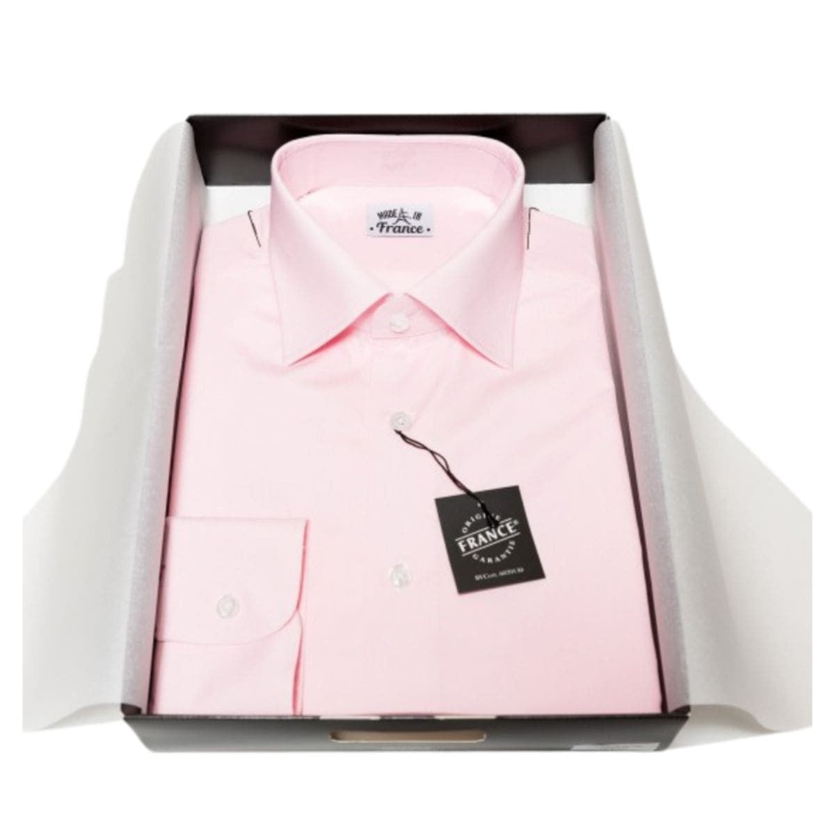 Chemise rose pour homme à manches longues
