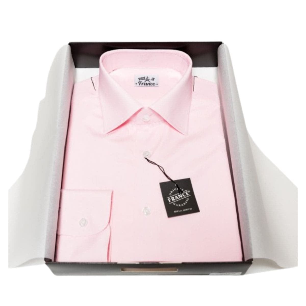 Chemise rose pour homme à manches longues