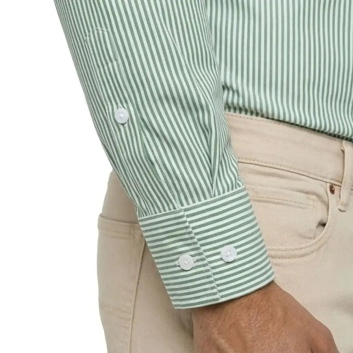 CHEMISE RAYEE HOMME | VERTE - Chemise française