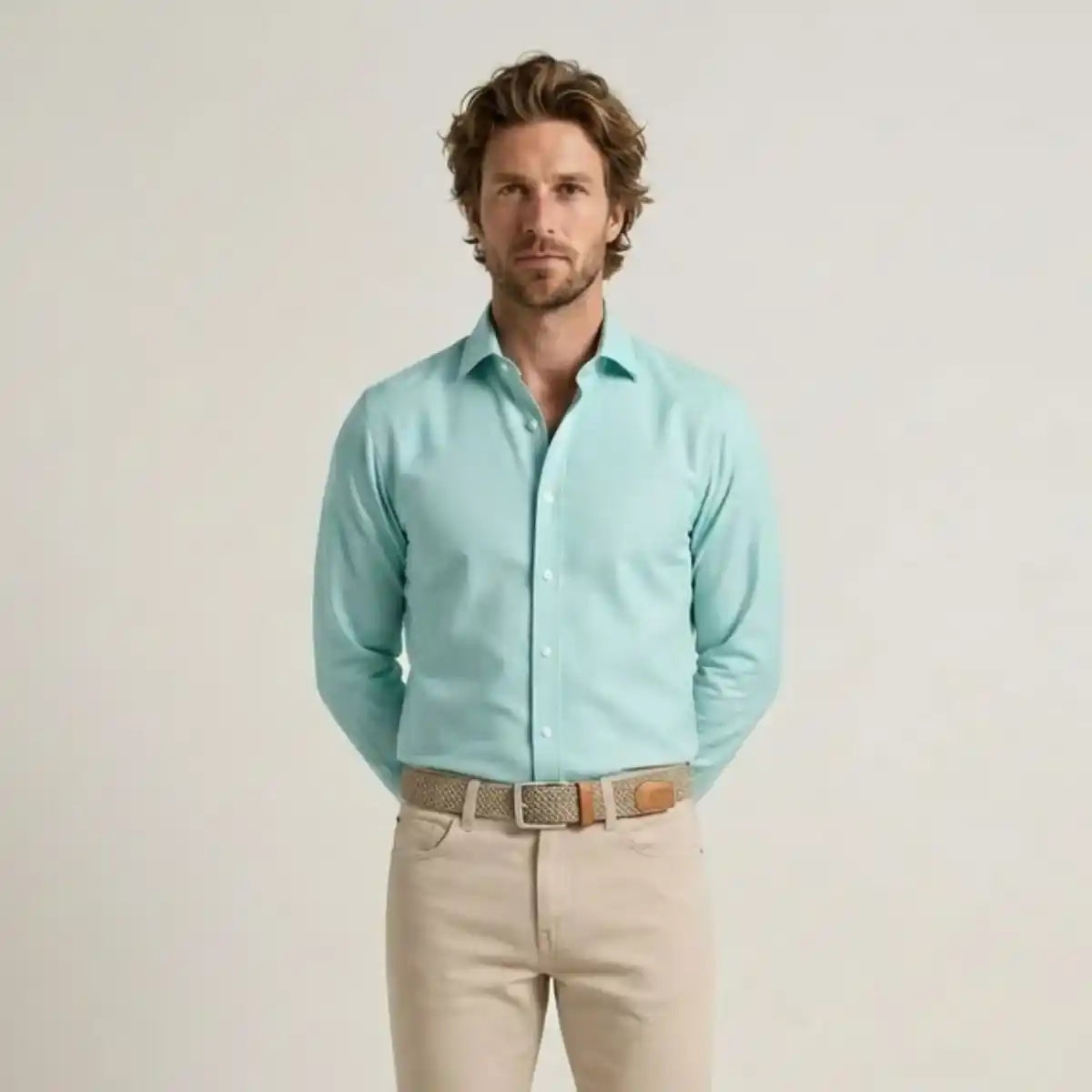 CHEMISE VERT D'EAU HOMME TEMP