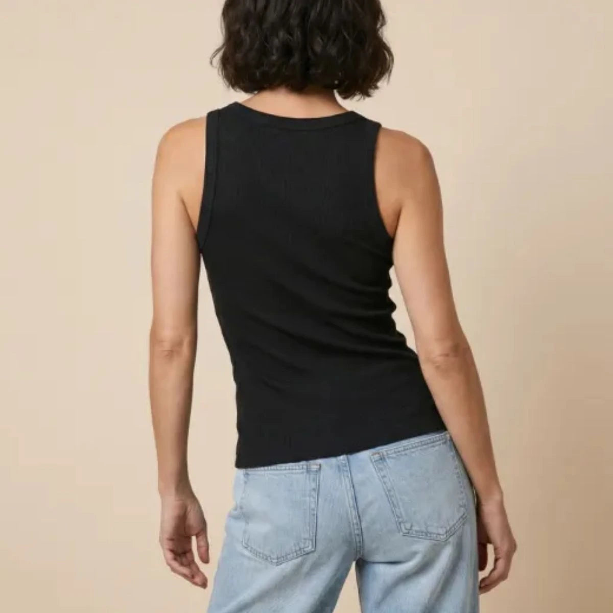 Débardeur noir coton bio