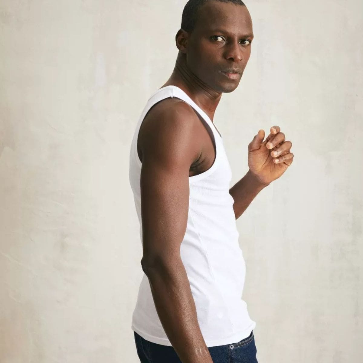 Débardeur homme blanc coton bio