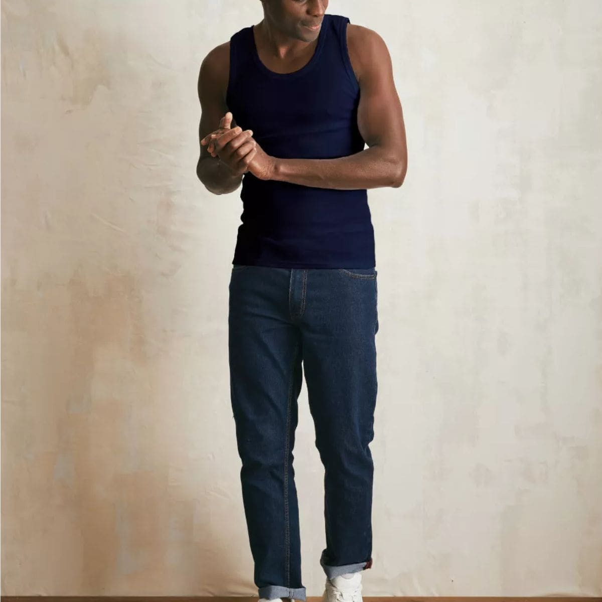 débardeur homme Bleu Marine coton bio