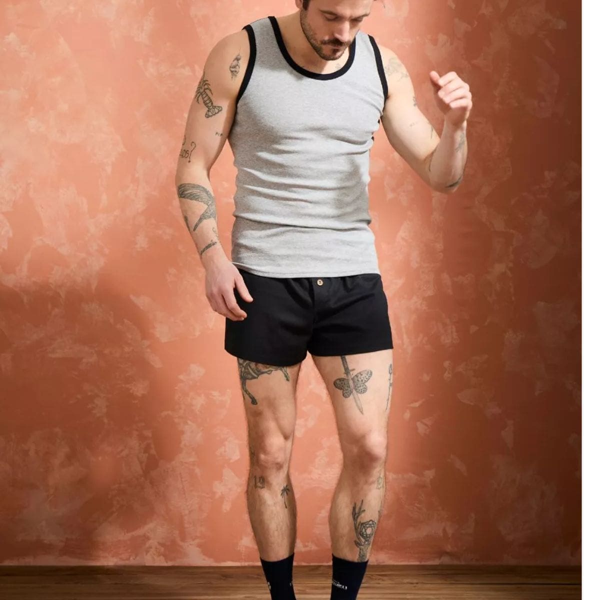 débardeur homme gris coton bio