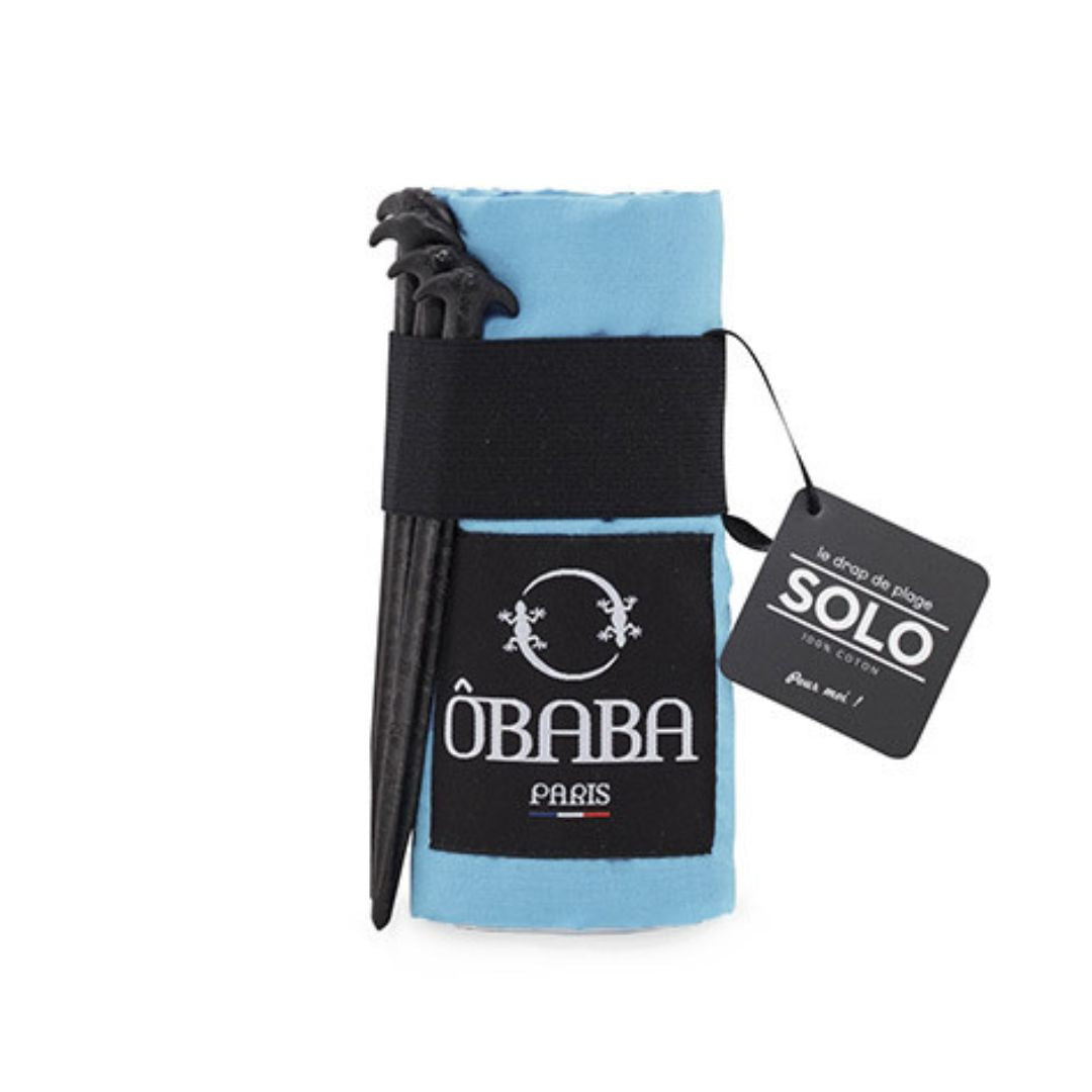 Drap de plage solo Bleu clair