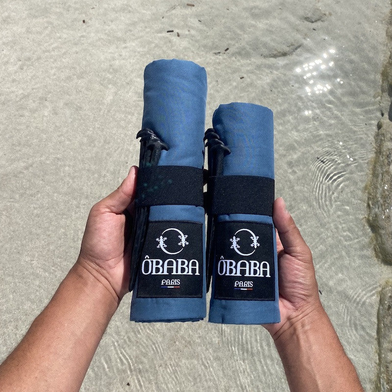 Drap de plage solo bleu pétrole