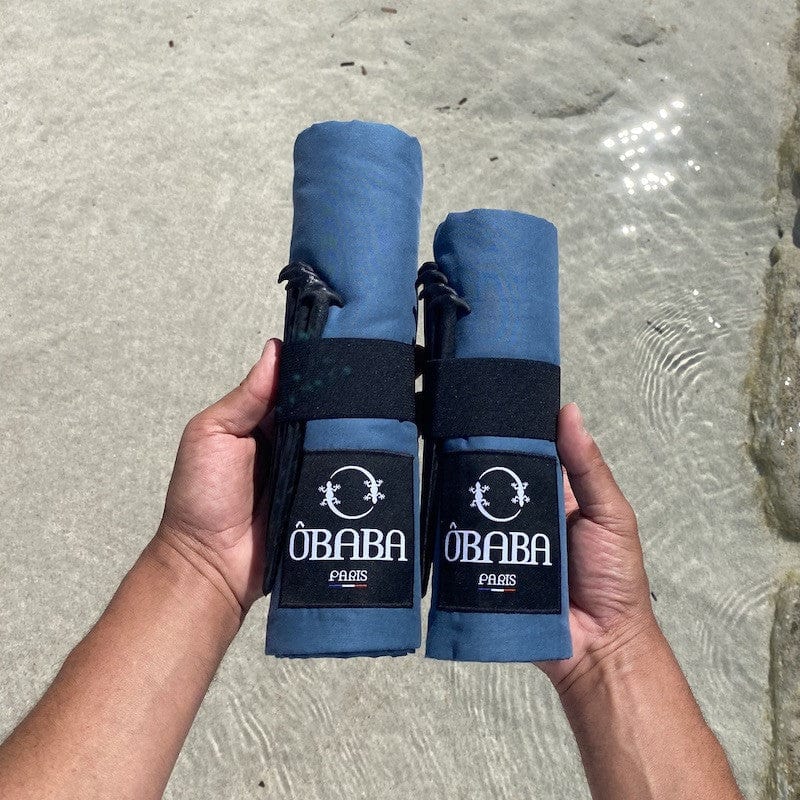 Drap de plage solo bleu pétrole