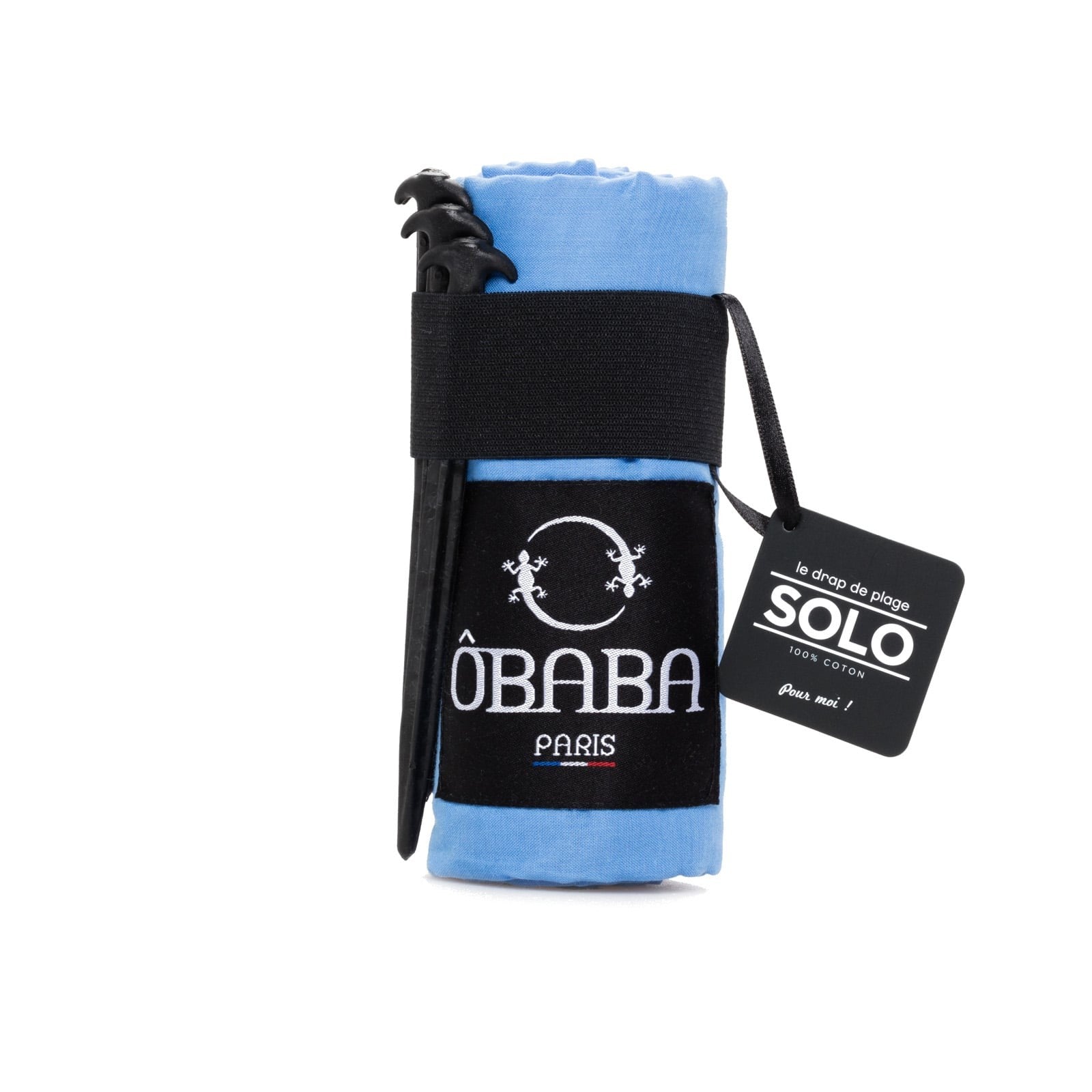 Drap de plage solo bleu
