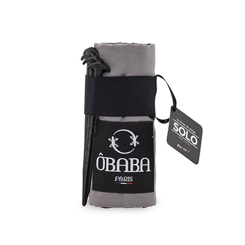 Drap de plage solo gris