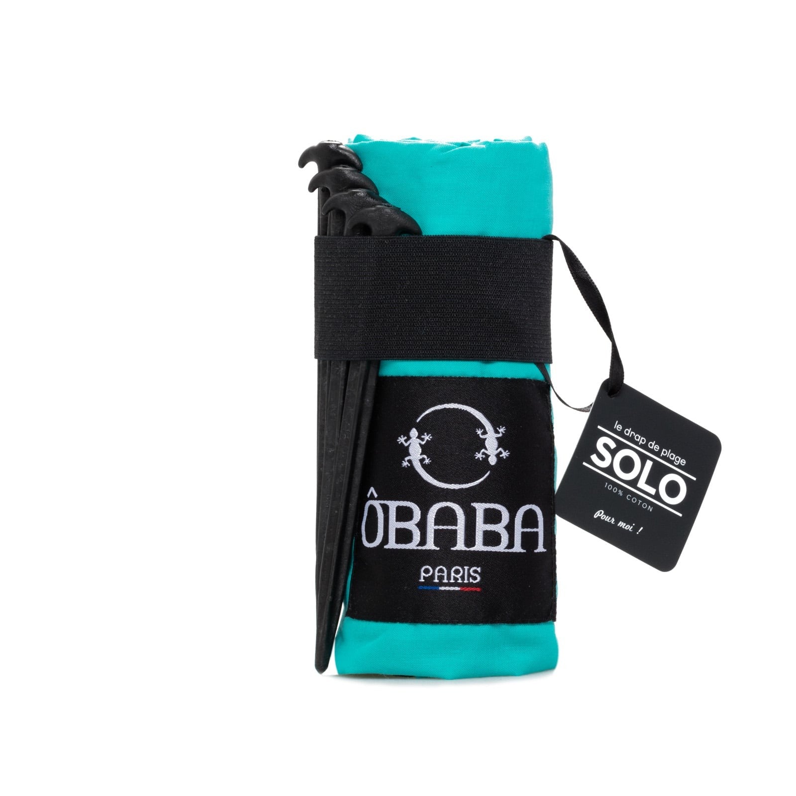 Drap de plage solo turquoise