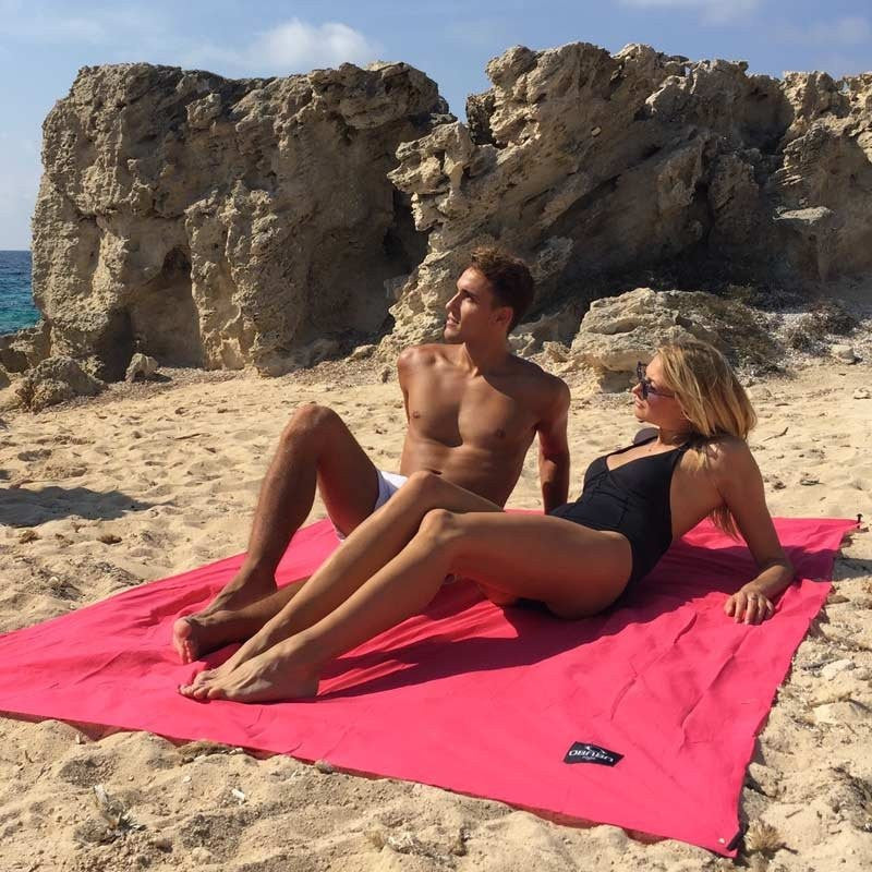 Drap de plage XXL 160x215 - Framboise
