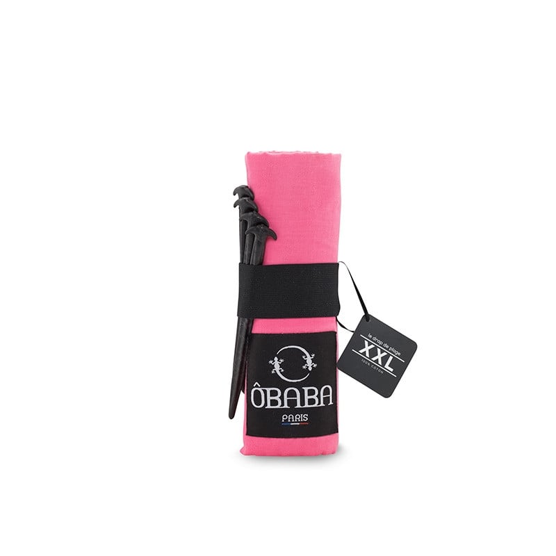 Drap de plage XXL 160x215 - rose