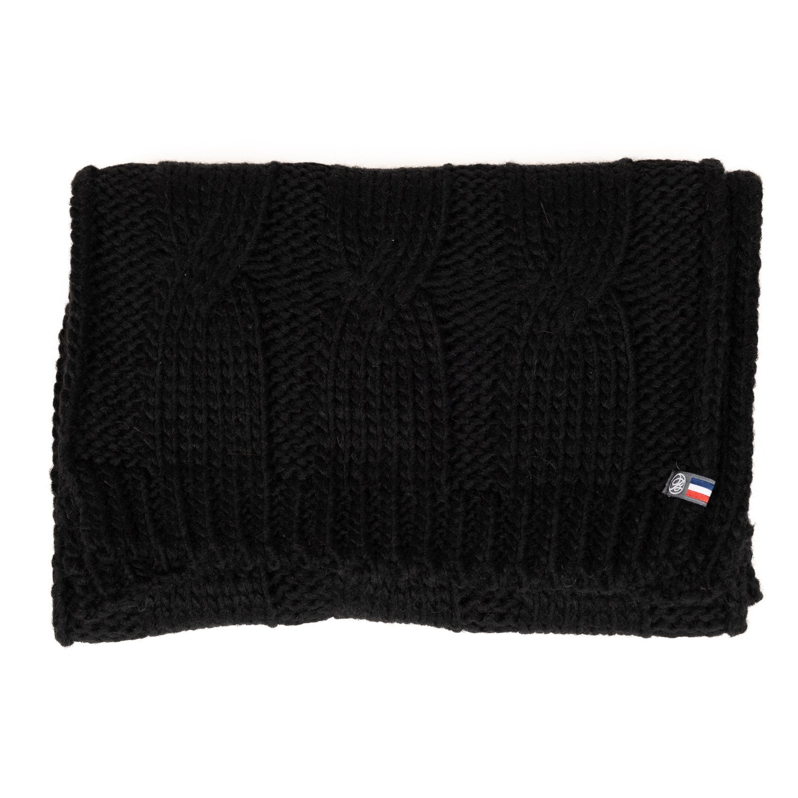 Echarpe noire femme en laine