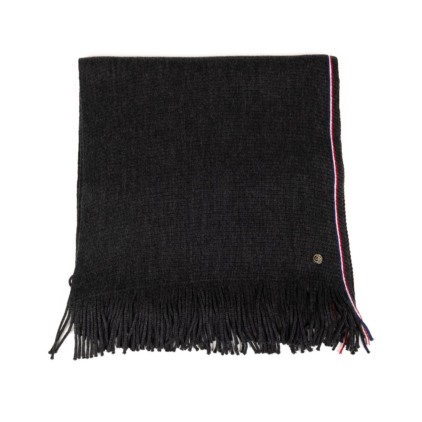 Echarpe gris foncé pour homme en laine