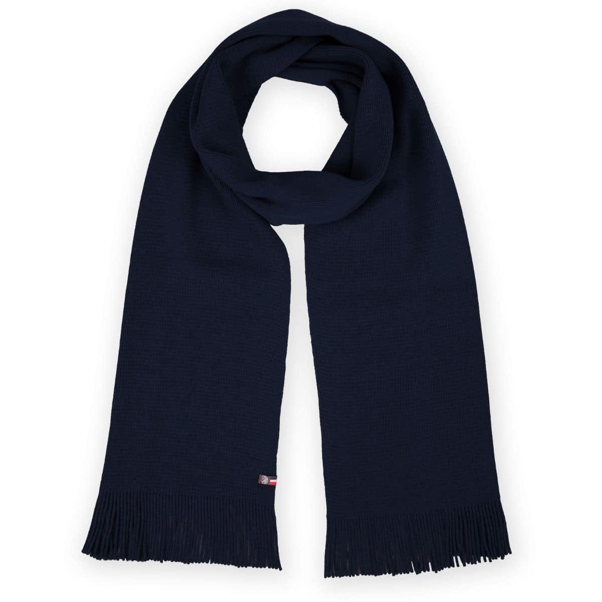 Echarpe pour homme bleu marine en laine