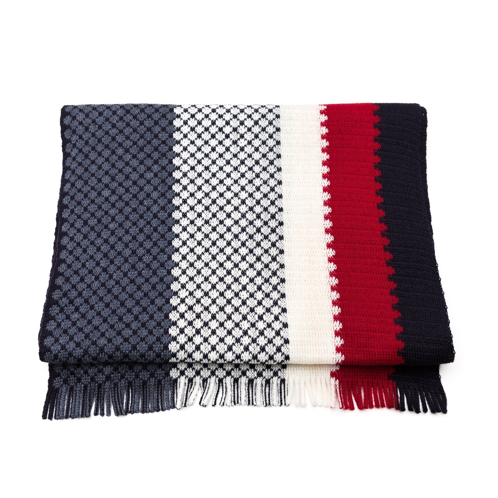 Echarpe pour homme bleu marine en laine