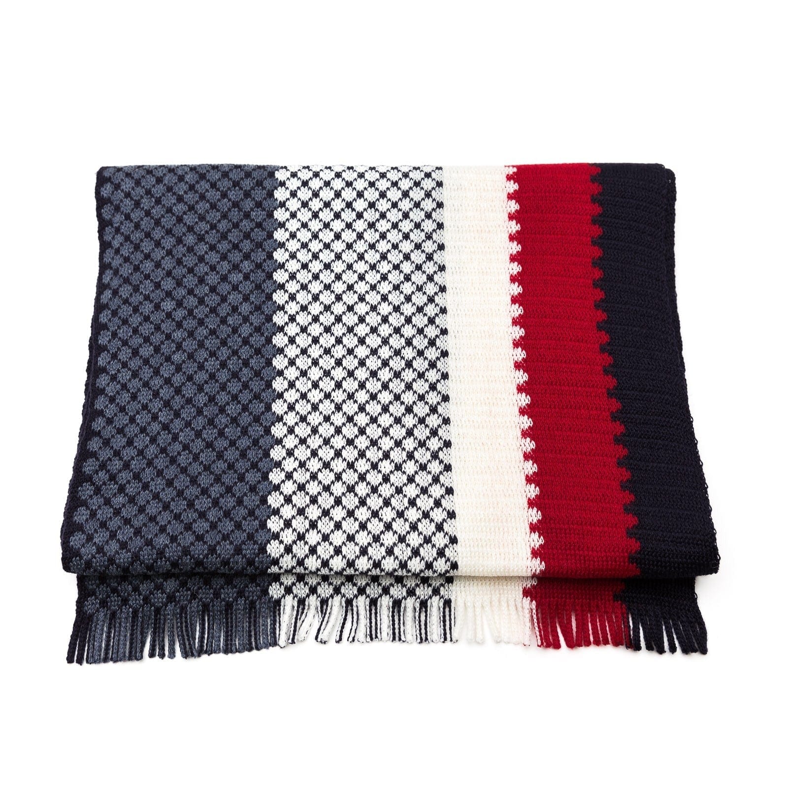 Echarpe pour homme bleu marine en laine