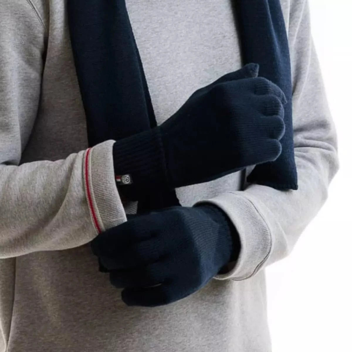 Gants bleu foncé en laine