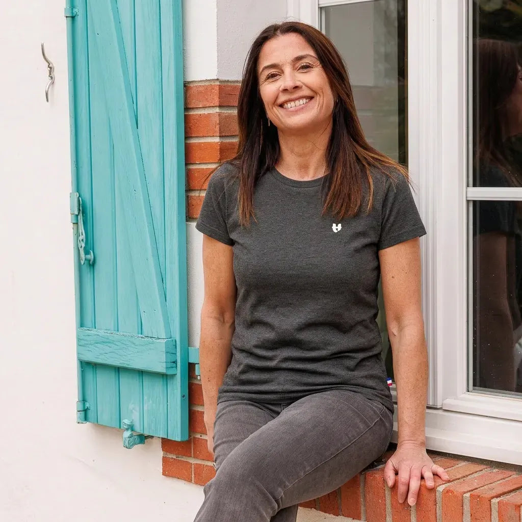 T-shirt femme Anthracite | COEUR TEMP